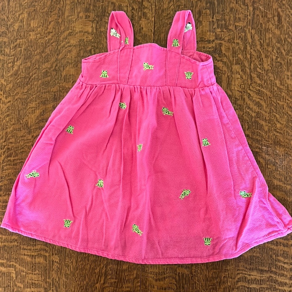 Pink Girl’s dress with frogs